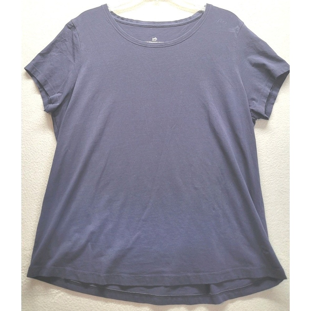 Southern Tide Women's Blue Short Sleeve T-Shirt Size XL Pima Cotton Stretchy